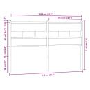 Kopfteil Braun Eichen-Optik 135 cm Stahl und Holzwerkstoff