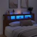 LED-Kopfteil Artisan-Eiche 200x18,5x103,5 cm Holzwerkstoff