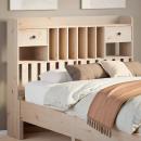 Kopfteil mit Stauraum 135 cm Massivholz Kiefer