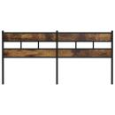 Kopfteil Räuchereiche 193 cm Eisen und Holzwerkstoff