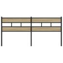 Kopfteil Sonoma-Eiche 180 cm Eisen und Holzwerkstoff