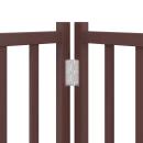 12-tlg. Hundetor mit Tür Faltbar Braun 960 cm Pappelholz