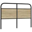 Kopfteil Sonoma-Eiche 135 cm Stahl und Holzwerkstoff