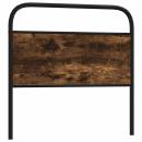 Kopfteil Räuchereiche 100 cm Stahl und Holzwerkstoff
