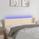 LED Kopfteil Creme 147x16x78/88 cm Stoff