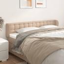 Kopfteil mit Ohren Cappuccino-Braun 203x23x78/88 cm Kunstleder