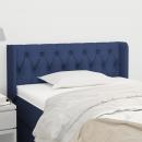Kopfteil mit Ohren Blau 103x16x78/88 cm Stoff