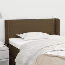 Kopfteil mit Ohren Dunkelbraun 103x16x78/88 cm Stoff