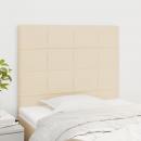 Kopfteile 2 Stk. Creme 90x5x78/88 cm Stoff