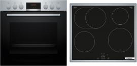 ARDEBO.de Bosch HND415LS62 EEK: A+ Einbau-Herd-Set mit Induktionskochfeld (HEA513BS4 + NIF645CB5E), 60 cm breit, 71 L, 3D-Heißluft, Versenkknebel, Kindersicherung, Rahmen aufliegend, schwarz
