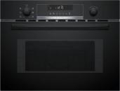 ARDEBO.de Bosch CMA585GB1 Einbau Mikrowelle, 900W, Nischenhöhe 458 mm, 44 L, AutoPilot 15, Reinigungsoption, LCD-Display, Versenkknebel, Heißluft, Kindersicherung, schwarz
