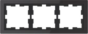 ARDEBO.de Merten MEG4030-6503 D-Life Glas Rahmen, 3fach, onyxschwarz