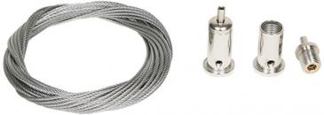 ARDEBO.de Nobile Seilabhängung, 4-er Set für LED Panel Flat, grau (1560960000)