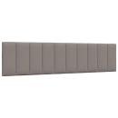 Kopfteil-Kissen Taupe 200 cm Stoff