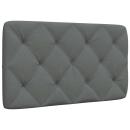 Kopfteil-Kissen Dunkelgrau 90 cm Stoff