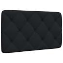 Kopfteil-Kissen Schwarz 80 cm Stoff