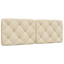 Kopfteil-Kissen Creme 120 cm Stoff