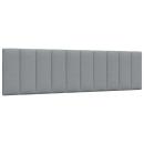 Kopfteil-Kissen Hellgrau 180 cm Stoff