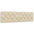 Kopfteil-Kissen Creme 180 cm Stoff