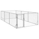 Outdoor-Hundezwinger mit Tür 2x4x1 m Verzinkter Stahl