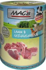 MACs Dog Lamm mit Geflügelherzen 400g (Menge: 6 je Bestelleinheit)