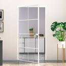 Innentür Weiß 102x201,5 cm Hartglas & Aluminium Schlank