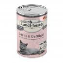 LandFleisch Cat Adult Gelee mit Lachs & Geflügel 400 g (Menge: 6 je Bestelleinheit)