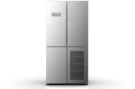 ARDEBO.de Wolkenstein WCD595EWTSNF IX Stand Side-by-Side Kombination Cross Door, 90,5 cm breit, 606 L, NoFrost, Weinschrank, Holiday-Modus, ECO-Modus, Kindersicherung, Edelstahl Antifingerprint