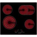 ARDEBO.de Wolkenstein WEB-C4-3KBG Glaskeramikkochfeld, 60 cm breit, Touch/Slider, 9 Heizstufen, Aluminiumrahmen, Timer, schwarz