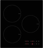 ARDEBO.de PKM IF3F Induktionskochfeld,Touch Control, 45 cm, 3 Kochfelder, 9 Heizstufen, Timer, Kindersicherung, schwarz