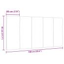 Kopfteil-Kissen Dunkelbraun 100 cm Stoff