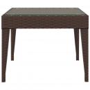 Beistelltisch Braun 50x50x38 cm Poly Rattan und Hartglas