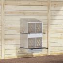 Hühner-Nistkasten mit 4 Fächern Verzinktes Silber Metall