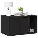 Katzenklo Schwarz 80x50x45 cm Holzwerkstoff