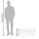 Gartenhocker mit Grünem Kissen Bambus