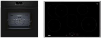 ARDEBO.de Neff BTX48PIB0 N30/N70 A+ Backofen-Set (B2CCJ7AK3 + T58SHF1L0) mit Induktionskochfeld, 60 cm breit, 71 L, Pyrolyse, TouchControl, schwarz/Edelstahl