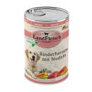 Landfleisch Dog Classic Rinderherzen mit Nudeln & Gartengemüse 400g (Menge: 6 je Bestelleinheit)