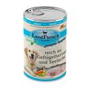 Landfleisch Dog Classic Geflügelherzen & Seelachs mit Gartengemüse 400g (Menge: 6 je Bestelleinheit)