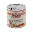Landfleisch Dog Classic Rinderherzen mit Nudeln & Gartengemüse 800g (Menge: 6 je Bestelleinheit)