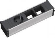 ARDEBO.de Bachmann CONI Steckdosenleiste, 1xSchuko, 2xABD, 217mm, schwarz (912.002)