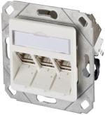 ARDEBO.de Metz Connect C6Amodul 3 Port 270°M UPk Modulare Anschlussdose, reinweiß (130B12D31102-E)