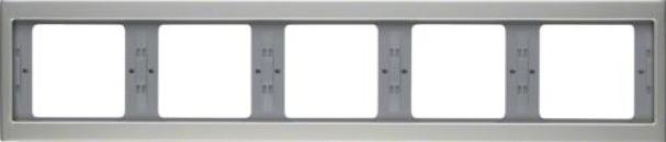 ARDEBO.de Berker 13937004 Rahmen, 5fach, waagerecht, K.5, Edelstahl, Metall mattiert