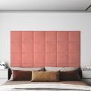 Wandpaneele 12 Stk. Rosa 30x30 cm Samt 1,08 m²