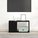 TV-Schrank Schwarz Eichen-Optik 60x24x32 cm Holzwerkstoff