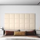 Wandpaneele 12 Stk. Creme 30x30 cm Samt 1,08 m²