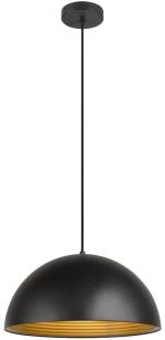 ARDEBO.de SLV FORCHINI M 40 Pendelleuchte, E27, Pendellänge 150cm, 1x max. 40W, Ø 40cm, Stahl, matt schwarz/matt gold (1008536)