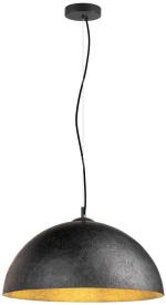 ARDEBO.de SLV FORCHINI 50 Pendelleuchte, E27, Pendellänge 150cm, 1x max. 40W, Ø 50cm, matt schwarz/matt gold (1008535)