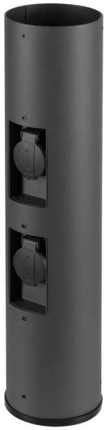 ARDEBO.de SLV M-POL 60 Pole, Poller für Leuchtenkopf, 2 Steckdosen, IP54, Höhe 53,4cm, Aluminium, anthrazit (1008474)