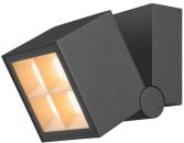 ARDEBO.de SLV S-CUBE Wand- und Deckenaufbauleuchte, IP65, 2700/3000K, PHASE dimmbar, anthrazit (1007458)