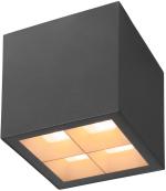 ARDEBO.de SLV S-CUBE Deckenaufbauleuchte, IP65, 2700/3000K, PHASE dimmbar, anthrazit (1007461)
